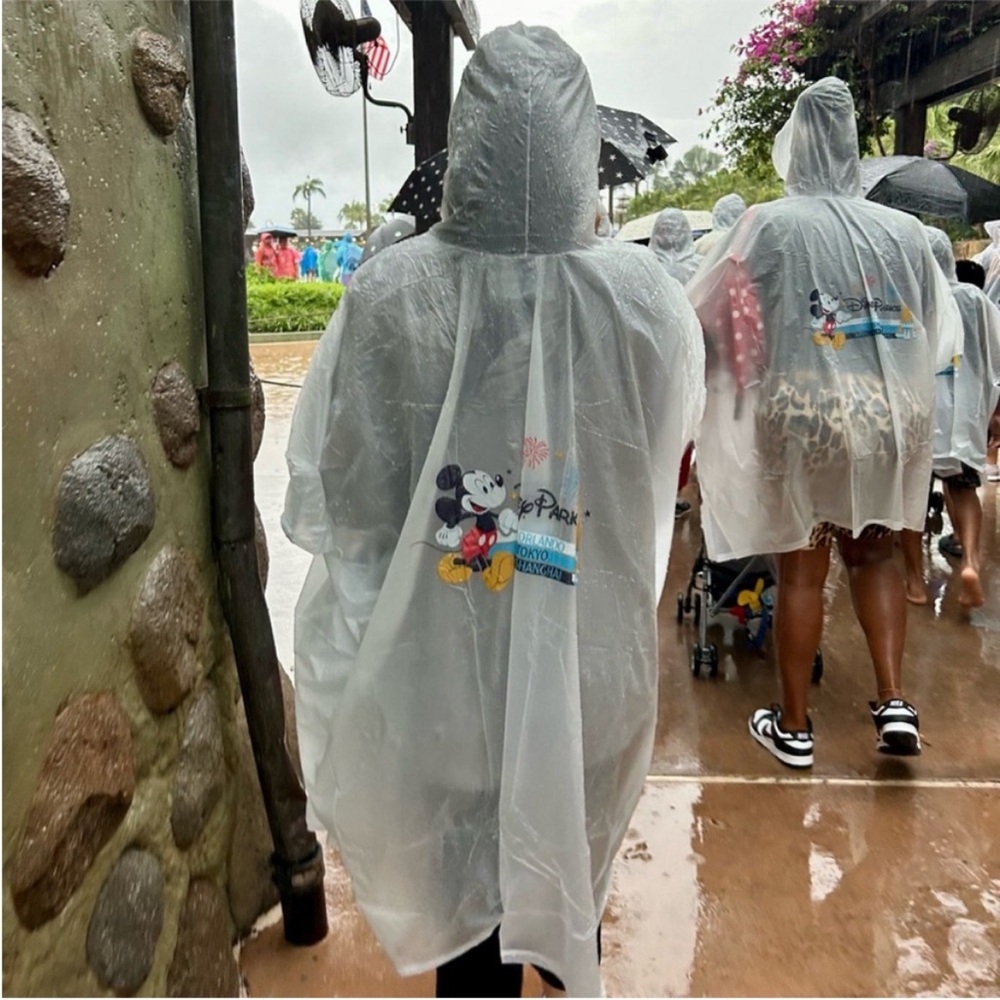 ❤️‍🔥Firm Price❤️‍🔥2 Disney World reusable rain jacket adult size (one size)